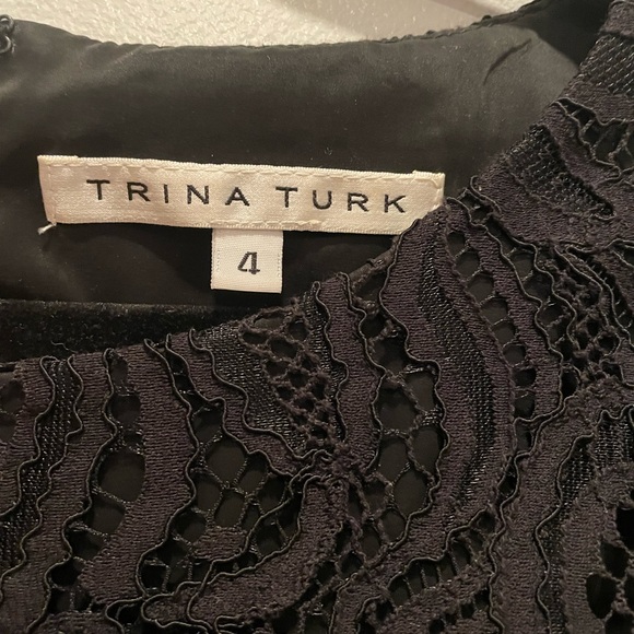 Trina Turk Niland Monarch black Lace Jumpsuit size 4 pre owned - Picture 3 of 13